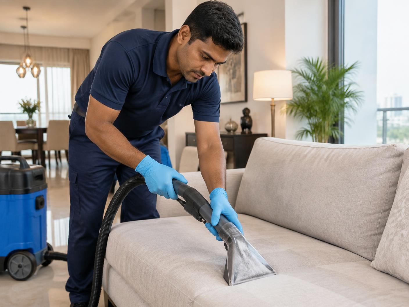 Professional sofa deep cleaning